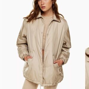Aritzia TNA Beige/Gold Coaches Jacket